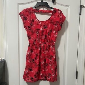 Candie's Pink and Black Floral Mini Dress